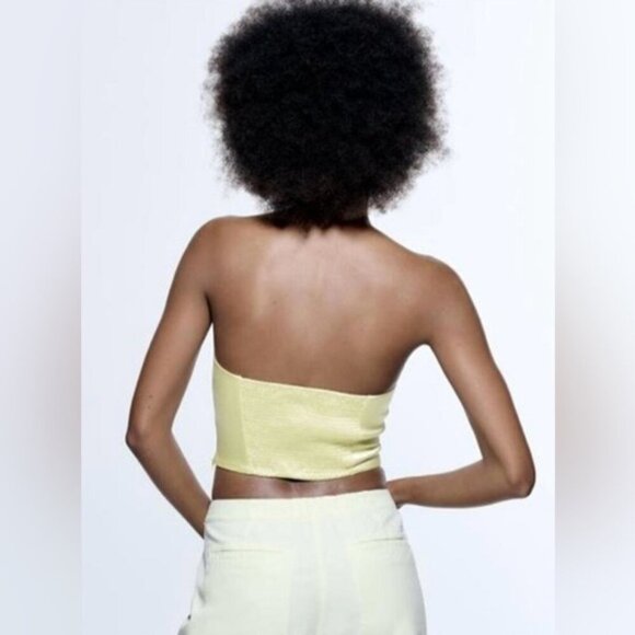 Zara - Women's Fitted Corset - Lemon Yellow. Size: S. NWT. (1801) - Picture 6 of 7